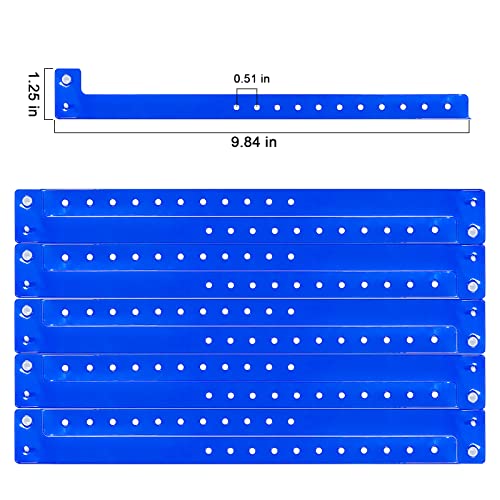Plastic Party Blue Wristband 100 Pack, Vinyl Wristband for Event - color: Blue