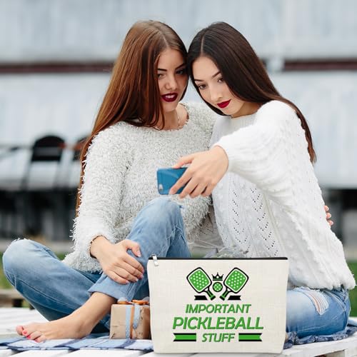 Pickleball Lover Makeup Bag Pickleball Gifts for Women Player Team Mom Coaches Friends Sports Lover Pickleballs Themed Gift Friendship Cosmetic Bag Christmas Birthday Graduation Travel Pouch - color: Pickleball Makeup Bag