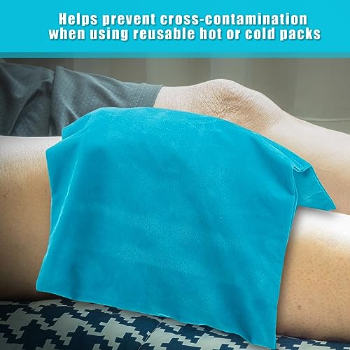 Paterr 5 Pcs Soft Flannel Cold Pack Sleeves Fabric Cover, 10"x14" - size: 10"x14"