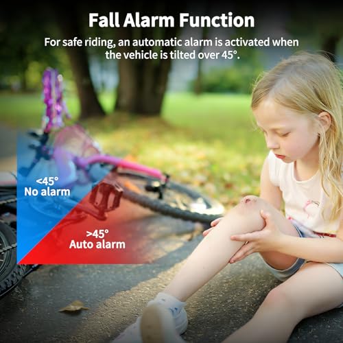 WSDCAM Wireless Bike Alarm with Remote, Rechargeable 113dB Loud Bicycle Alarm System Anti Theft, IP65 Waterproof, Bike Alarms for E-Bikes, Motorcycles, Scooter, Outdoor Riding and Cycling Safety - size: Lithium Rechargeable