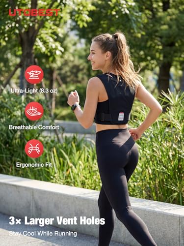 UTOBEST Running Vest Reflective Hydration Backpack 5L UTR113 - color: Vest（Only）, size: Large