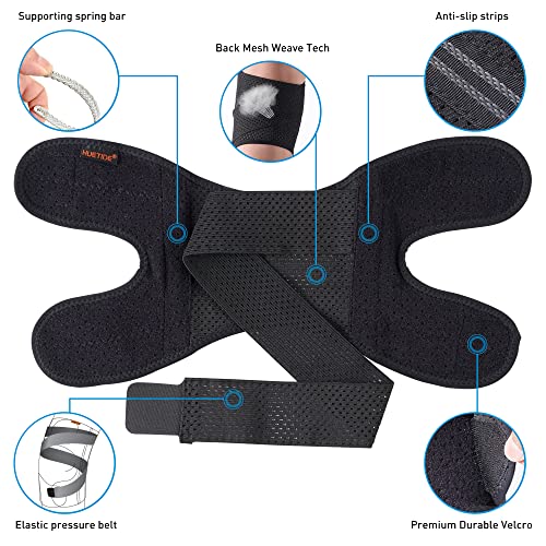 HUETIDE Plus Size Knee Brace for Women Men Patella Tendon Support Strap,XXL - size: XX-Large