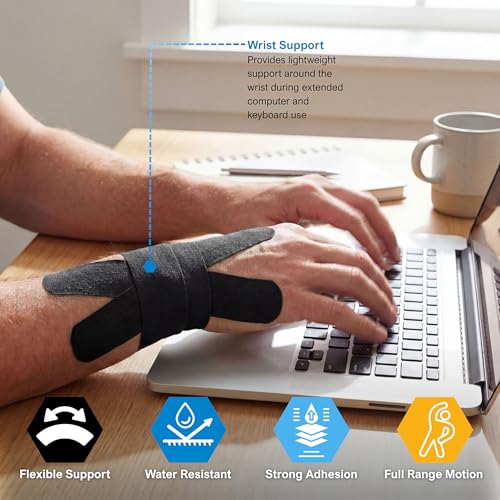 MED PRIDE Kinesiology Tape Roll 2 in x 16.4 ft,Breathable,Latex-Free,Black - color: Black