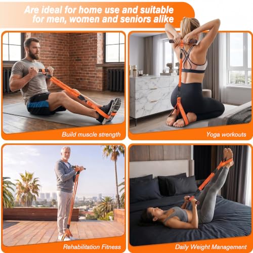 Resistance Bands with Handles,Pedal Resistance Band with Handle - color: 90lbs-Orange