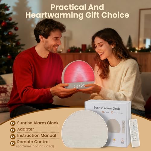 JONRRYIN Sunrise Alarm Clock Wake Up Light for Heavy Sleeper with Remote
