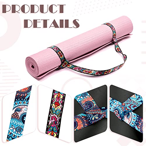 Minatee 2 Pcs Yoga Mat Straps, Adjustable Thick Sling Shoulder Carrier