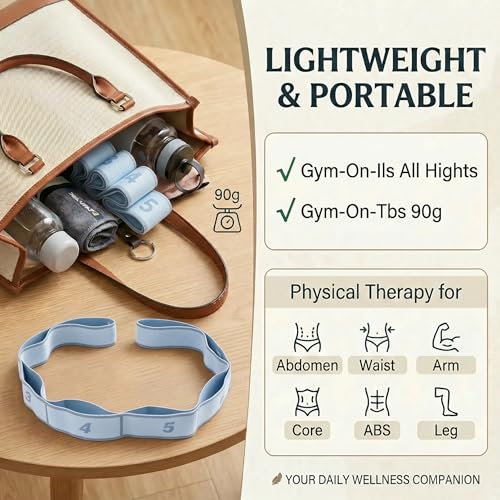 Resistance Bands for Legs: Numbered Stretch Bands for Exercise Yoga - color: Blue