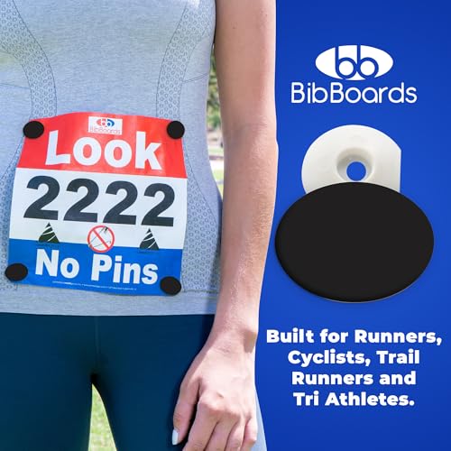 BibBoards bibSNAPS Race Bib Clips, Solid Black, 4 Pack - color: Solid Black