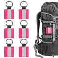 Safety Reflector Pendants, Fabric Reflective Safety Keychain Gear for Backpack & Running & Cycling - color: Pink