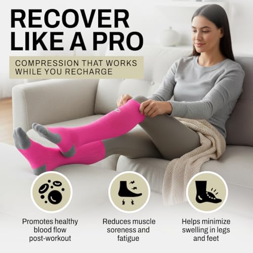 PRO Compression Marathon Socks - color: Navy Over White, size: Large-X-Large