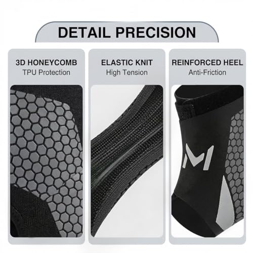 Ankle Brace 2 Pack for Men & Women, Adjustable Lace-Up Ankle Support with Straps, Breathable Compression Stabilizer for Sports, Running, Basketball & Daily Wear (Gray)