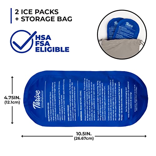 Thrive Reusable Gel Ice Packs, Neck and Knee Wraps, 2-Count, Light Blue - style: Regular
