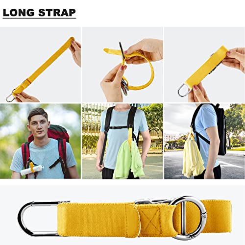 ZINZ Elastic Jacket Gripper Travel Strap with D-Ring Hooks and Buckle - color: Yellow