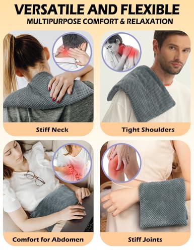 Microwave Heating Pad 8 x17 Unscented Moist Hot Pack Washable Cover