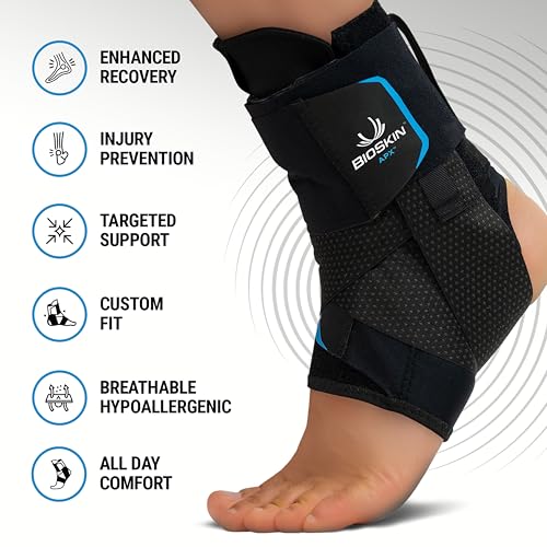 BioSkin No-Lace Ankle Brace for Sprained Ankle & Pickleball APX - size: X-Large