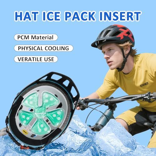 Head Gel Ice Pack, Helmet Ice Pack, Used for Catcher Helmets, Outdoor Sport, Equestrian Riding, Operation On The Head, Relieve Summer Heat and Keep Cool (2 Count) (Blue) (Cyan) - color: Cyan