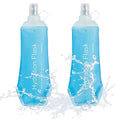 J.CARP 2Pcs 500ml Soft Flask Running Water Bottles, TPU Foldable Running Hydration Flask for Hydration Pack Cycling Hiking Climbing Outdoors Motorbike - color: Blue-2Pcs, 500ml