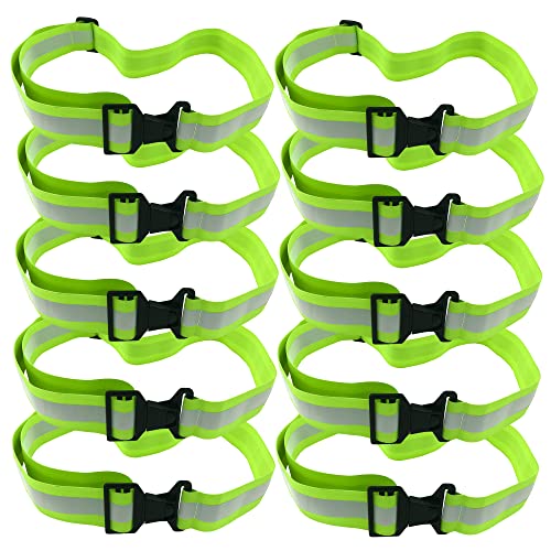 Reflective Belt for Running Army PT Belt Reflective Running Gear - color: 10 X Green Belt