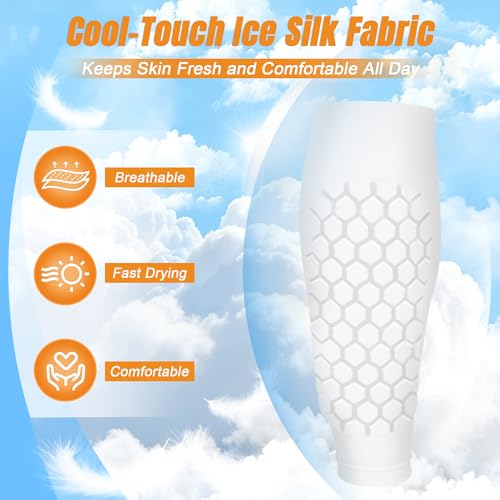 XZQTIVE Soccer Shin Guards Shin Defender for Kids Youth Adult, Ski Shin Guard Calf Compression Sleeve with Honeycomb Shin Pads - color: white, size: XX-Small