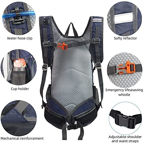 Hiking Daypack 15L Lightweight Waterproof Backpack - color: Navy