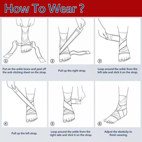 Ankle Brace with Straps (PAIR) - size: Large