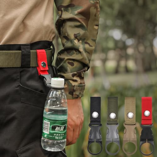 2PCS Portable Water Bottle Holder Convenient Water Bottle Clip for Easy Hydration During Outdoor Activities, Red - color: Red