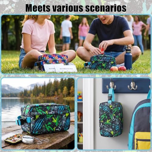 Leakproof Freezable Snack Bag Reusable Cooler Insulated Lunch Box - color: Dinosaur Claw