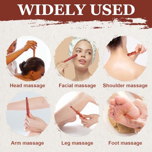 Healifty 3Pcs Wooden Reflexology Sticks Foot Hand Massage Wooden Stick Tools Thai Face Neck Back Waist Massager Trigger Points