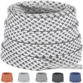 9mm Flat Reflective Shoe Laces for Hiking Running Sneakers - color: White, size: 47in/120cm