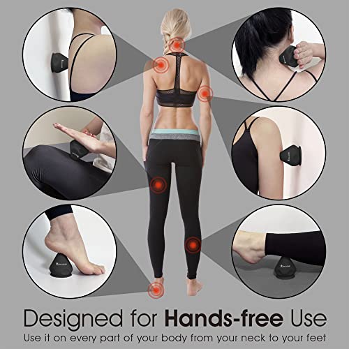 Solacium Mountable Massage Therapy Tool - Multi-Surface Suction Cup Wall Massage Tool for Sore Muscles, Myofascial Release, Stress Relief, Trigger Point and Deep Tissue Massage (Black) - color: Black