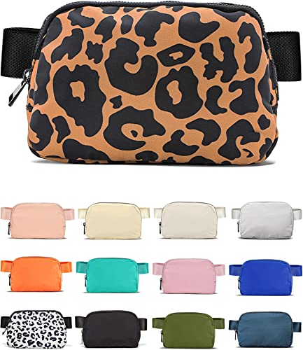 YOSHUYUKI Fanny Pack Cross Body Small Crossbody Bags for Women Men Trendy Nylon Waterproof Mini Purse Travel Running Belt Bag Lulu Dupes Bum Hip Chest Waist Pack Side Bag Must Have Leopard - color: Print Leopard