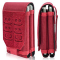 Molle Dual Cell Phone Pouch, Heavy Duty Waterproof Samll Tactical Dual Cell Phone Holder with US Flag Patch for 4.7"-6.7" (Dual RED) - color: DUAL RED