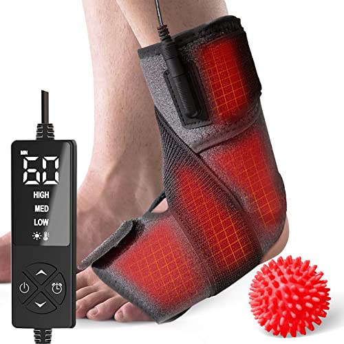 sticro Foot Heating Pad for Ankle Achilles Heel with Massage Ball - color: Gray