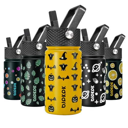 BJPKPK Insulated Water Bottle, 15oz Stainless Steel with Straw Lid - color: Halloween, style: 15oz
