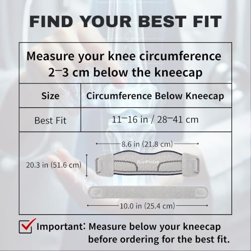 Knee Strap 2 Pack for Patellar Tendon Support – Adjustable Patella Knee Band for Running, Walking, Hiking, Tennis & Pickleball, Gray - color: Gray