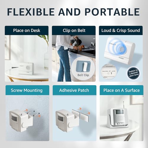 Wireless Bed Alarm with Motion Sensor and Caregiver Pager - size: 1 Motion Sensor + 1 Pager