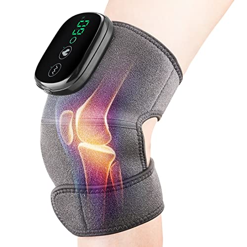 Cordless Knee Massager with Heat Vibration, Knee Heating Pad, Electric Heated Knee Brace Shoulder Heating Pads Elbow Wrap with 3 Heat Levels and Massage Modes - style: Pack of 1