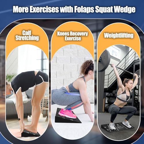 Squat Wedge Block One Piece: Heel Elevated Board for Lower Body Workout - size: 1Pc: Large