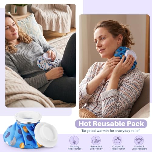 Honoson 4 Pack Reusable Ice Bag Hot Cold Bag Leakproof, Geometric Style - style: Geometric Style