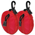 1000D Laser Cut Coin EDC Pouch Change Purse Tactical Round Zipper Bag - color: RED SET 1