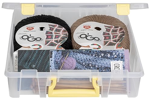 ArtBin Super Satchel 1-Compartment Craft Storage Box, Yellow Latches - color: Yellow