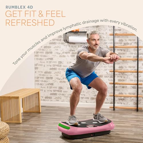 Lifepro Rumblex 4D Vibration Plate Exercise Machine with 7 Training Modes - color: Light Pink, size: Standard