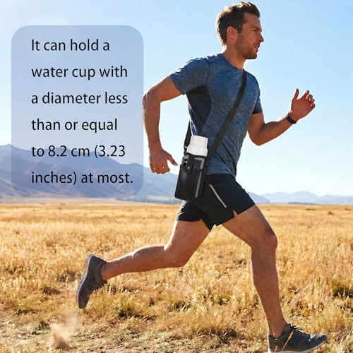 SynHHergyx 3 PCS Adjustable Mesh Water Bottle Holder with Strap and Pocket