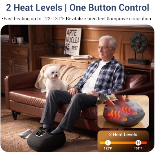 Mynt FSA Eligible Foot Massager with Heat, HSA Approved, Gifts for Mom Dad - color: Dark Gray