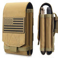 Universal Phone Pouch with MOLLE Attachment for EDC Outdoor & Tactical Gear - color: Khaki