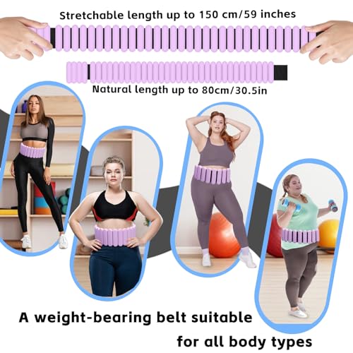 BBK Adjustable Weighted Belt For Women and Men - color: Pink, size: 5lb