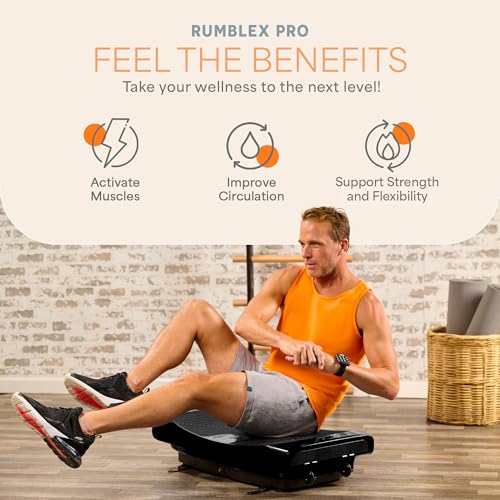 Lifepro Rumblex 4D Vibration Plate Exercise Machine with 7 Training Modes - color: Black, size: Pro