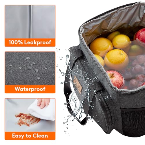 Lifewit Insulated Lunch Box for Men, Lunch Bag Cooler Women, 40-Can 24L - color: Dark Gray, size: Jumbo(24L)
