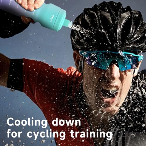 24oz Bike Water Bottle, Cycling Squeeze Water Bottle Leakproof BPA Free - color: A-Purple