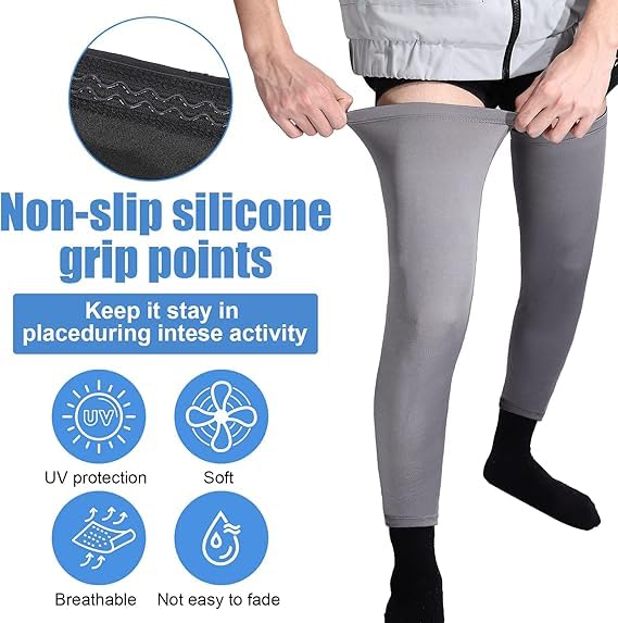 3 Pairs Leg Sleeves, Full Length Leg Compression Sleeve